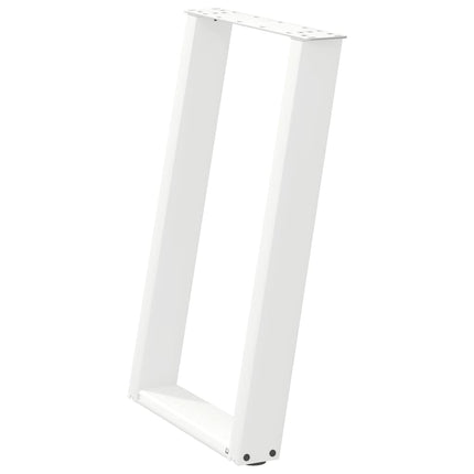 Matbordsben U-formade 2 st vita 60x(72-73) cm stål