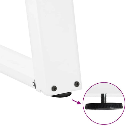 Matbordsben U-formade 2 st vita 60x(72-73) cm stål