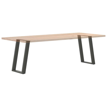 Matbordsben U-formade 2 st antracit 60x(72-73) cm stål