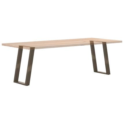 Matbordsben U-formade 2 st naturstål 60x(72-73) cm stål