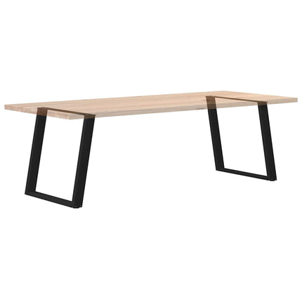 Matbordsben U-formade 2 st svarta 70x(72-73) cm stål