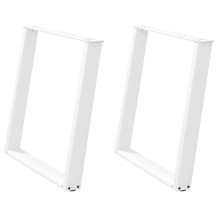 Matbordsben U-formade 2 st vita 70x(72-73) cm stål