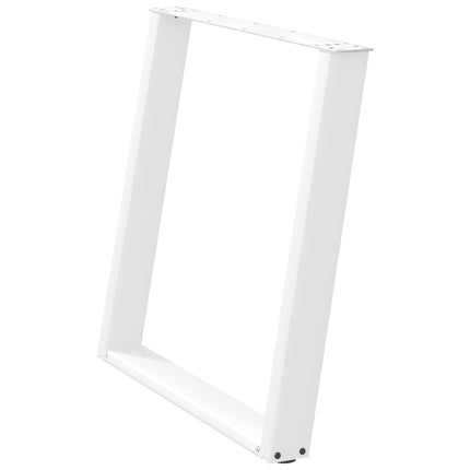 Matbordsben U-formade 2 st vita 70x(72-73) cm stål