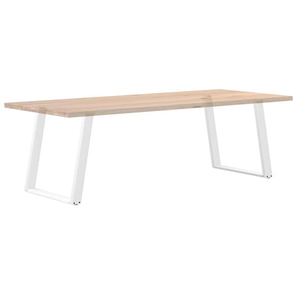 Matbordsben U-formade 2 st vita 70x(72-73) cm stål