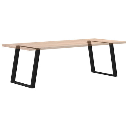 Matbordsben U-formade 2 st svarta 80x(72-73) cm stål