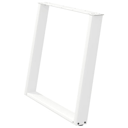 Matbordsben U-formade 2 st vita 90x(72-73) cm stål