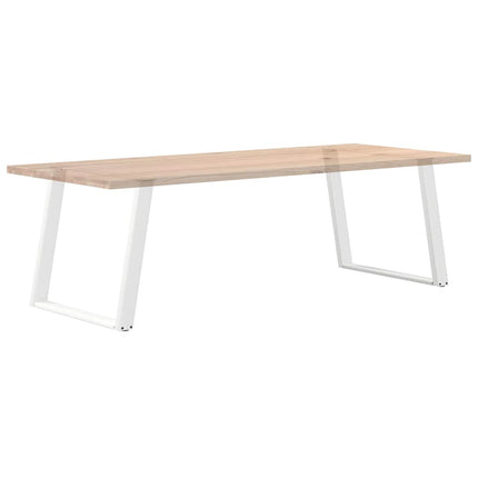 Matbordsben U-formade 2 st vita 90x(72-73) cm stål
