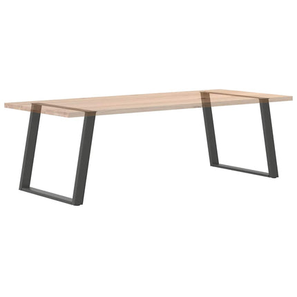 Matbordsben U-formade 2 st antracit 90x(72-73) cm stål