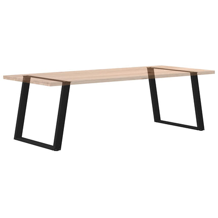 Matbordsben U-formade 2 st svarta 100x(72-73) cm stål