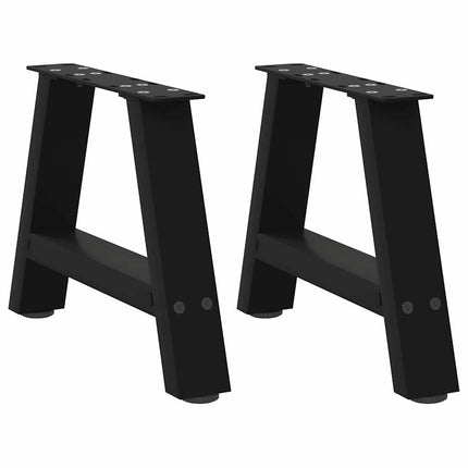 Soffbordsben A-formade 2 st svarta 50x(30-31) cm stål