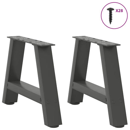 Soffbordsben A-formade 2 st antracit 50x(30-31) cm stål
