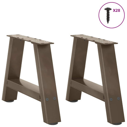Soffbordsben A-formade 2 st 50x(30-31) cm stål