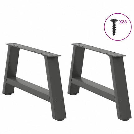 Soffbordsben A-formade 2 st antracit 60x(30-31) cm stål
