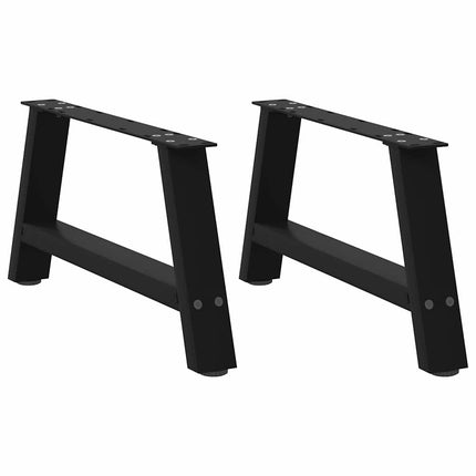 Soffbordsben A-formade 2 st svarta 70x(30-31) cm stål