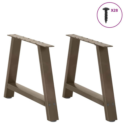 Soffbordsben A-formade 2 st 60x(42-43) cm stål