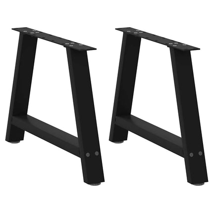Soffbordsben A-formade 2 st svarta 70x(42-43) cm stål