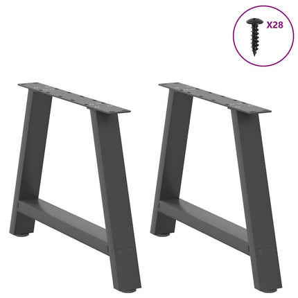 Soffbordsben A-formade 2 st antracit 70x(42-43) cm stål