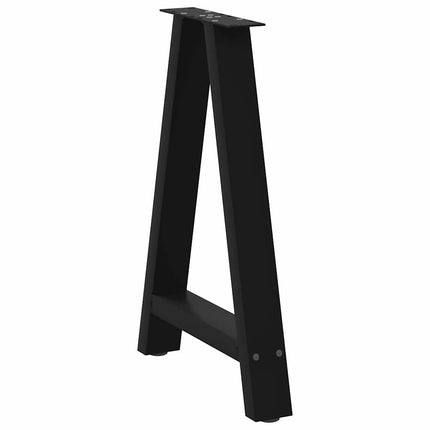 Matbordsben A-formade 2 st svarta 50x(72-73) cm stål