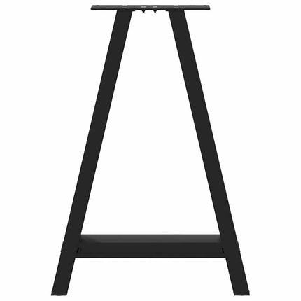 Matbordsben A-formade 2 st svarta 50x(72-73) cm stål