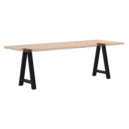 Matbordsben A-formade 2 st svarta 50x(72-73) cm stål