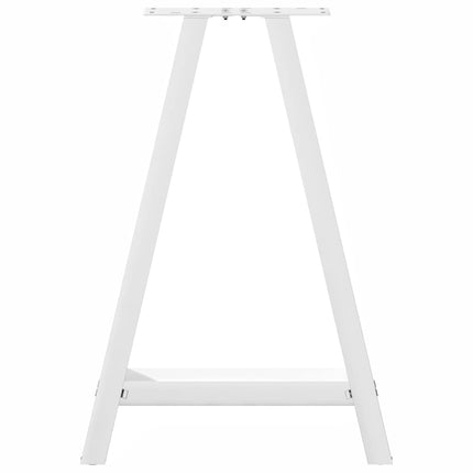 Matbordsben A-formade 2 st vita 50x(72-73) cm stål