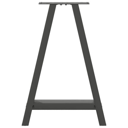 Matbordsben A-formade 2 st antracit 50x(72-73) cm stål