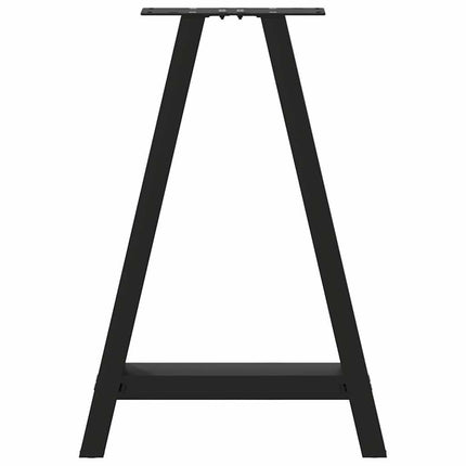 Matbordsben A-formade 2 st svarta 60x(72-73) cm stål