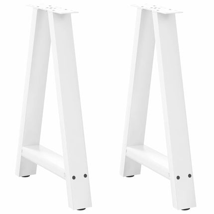 Matbordsben A-formade 2 st vita 60x(72-73) cm stål
