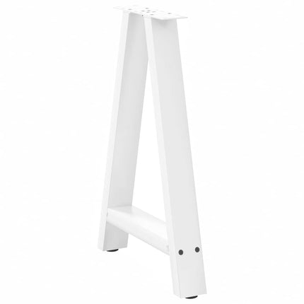 Matbordsben A-formade 2 st vita 60x(72-73) cm stål