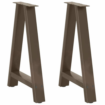 Matbordsben A-formade 2 st 60x(72-73) cm stål
