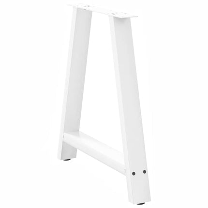Matbordsben A-formade 2 st vita 70x(72-73) cm stål