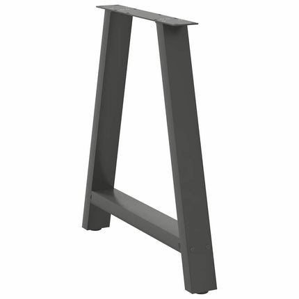 Matbordsben A-formade 2 st antracit 70x(72-73) cm stål