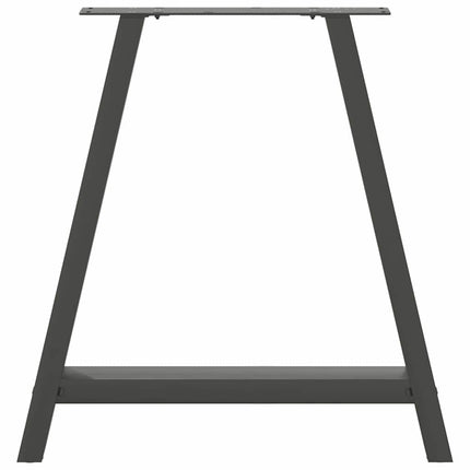 Matbordsben A-formade 2 st antracit 70x(72-73) cm stål