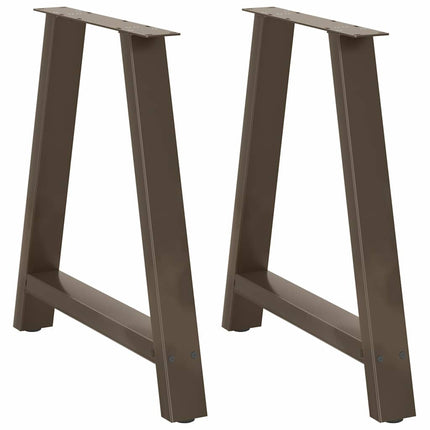 Matbordsben A-formade 2 st 70x(72-73) cm stål