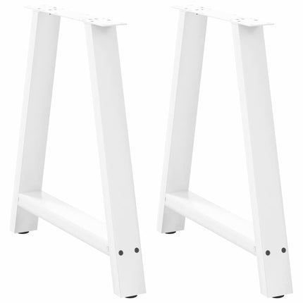 Matbordsben A-formade 2 st vita 80x(72-73) cm stål