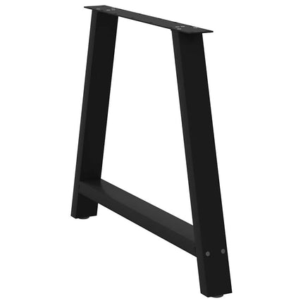 Matbordsben A-formade 2 st svarta 90x(72-73) cm stål