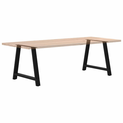 Matbordsben A-formade 2 st svarta 90x(72-73) cm stål