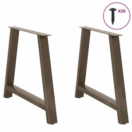 Matbordsben A-formade 2 st 90x(72-73) cm stål