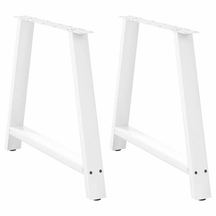 Matbordsben A-formade 2 st vita 100x(72-73) cm stål