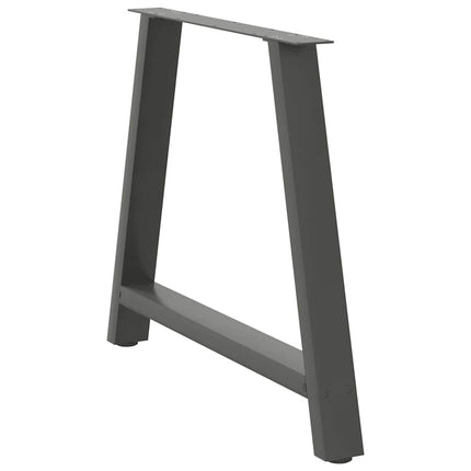 Matbordsben A-formade 2 st antracit 100x(72-73) cm stål