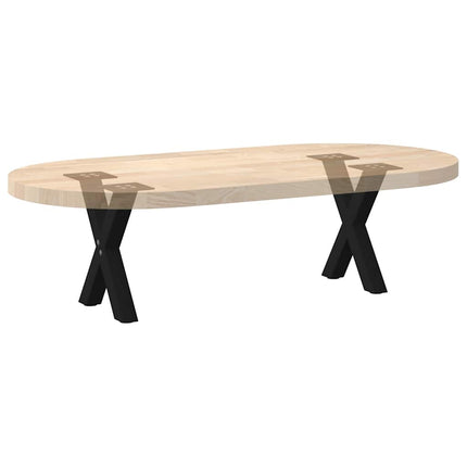 Soffbordsben X-formade 2 st svarta 30x(30-31) cm stål