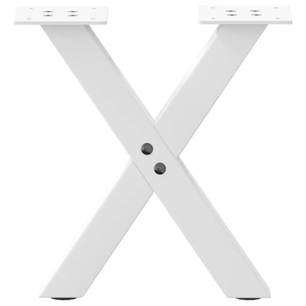 Soffbordsben X-formade 2 st vita 30x(30-31) cm stål