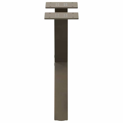 Soffbordsben X-formade 2 st naturstål 30x(30-31) cm stål