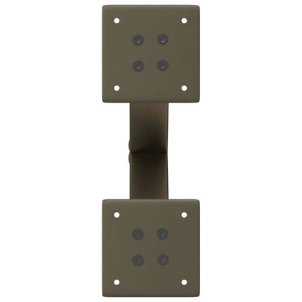 Soffbordsben X-formade 2 st naturstål 30x(30-31) cm stål