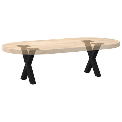 Soffbordsben X-formade 2 st svarta 37x(30-31) cm stål