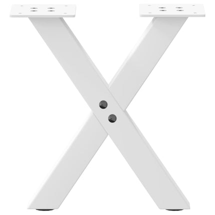 Soffbordsben X-formade 2 st vita 37x(30-31) cm stål