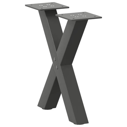 Soffbordsben X-formade 2 st antracit 37x(30-31) cm stål