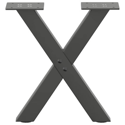 Soffbordsben X-formade 2 st antracit 37x(30-31) cm stål