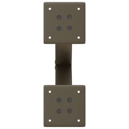 Soffbordsben X-formade 2 st naturstål 37x(30-31) cm stål
