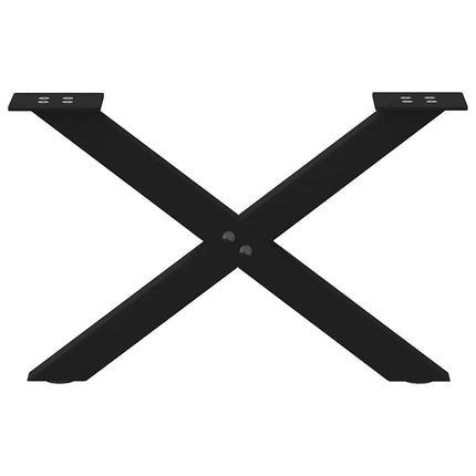 Soffbordsben X-formade 2 st svarta 50x(30-31) cm stål